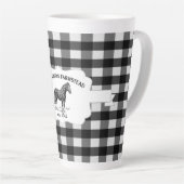 Black Buffalo Kariert Farm Horst Latte Tasse (Rechte Ecke)