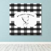 Black Buffalo Kariert Farm Huhn Canvas drucken Leinwanddruck (Insitu (Holzboden))