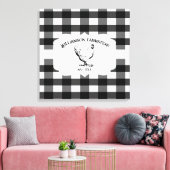 Black Buffalo Kariert Farm Huhn Canvas drucken Leinwanddruck (Insitu (Wohnzimmer))