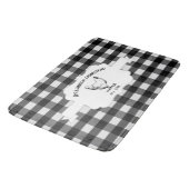 Black Buffalo Kariert Farm Hühnerbader Badematte (Schrägansicht)