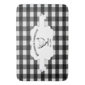 Black Buffalo Kariert Farm Hühnerbader Badematte (Vorderseite Vertikal)