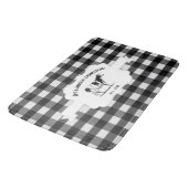 Black Buffalo Kariert Farm Kuh Bath Mat Badematte (Schrägansicht)