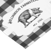 Black Buffalo Kariert Farm Pig Kurzer Tischläufer (Ecke)