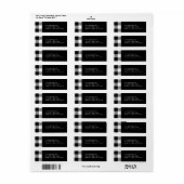 Black Buffalo Kariert Holiday Rücksendeadresse (Vorne)