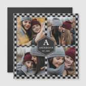 Black Buffalo Kariert Lumberjack Foto Collage Magnetkarte (Vorne/Hinten)