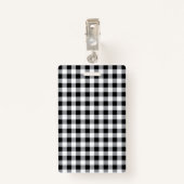 Black Buffalo Kariert mit Pumpkins Hall Pass Abzei Ausweis (Rückseite mit Klammer)