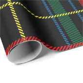Black Buffalo Kariert Wrapping Paper Geschenkpapier (Rolleneckpunkt)