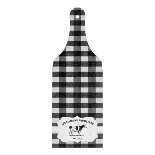 Black Buffalo, Karierte Kuh-Schneidebrett Schneidebrett (Vorderseite)