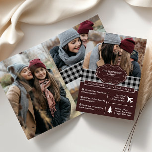 Black Buffalo Kariertes Jahr im Review Weihnachts- Feiertagskarte