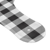 Black Buffalo Kariertes Mit Monogramm Paddelglas Schneidebrett (Ecke)