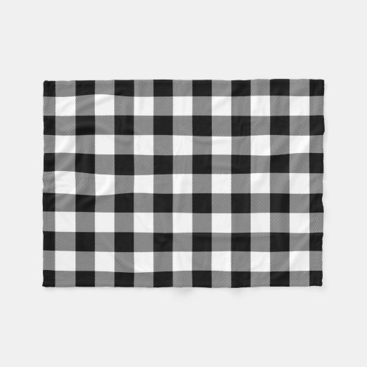 Black Buffalo Kariertes Muster Fleece Blanket (Vorderseite (Horizontal))