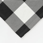 Black Buffalo Kariertes Muster Fleece Blanket (Ecke)
