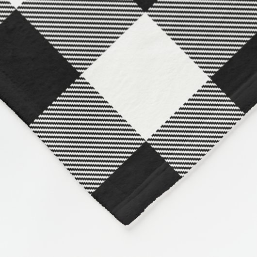 Black Buffalo Kariertes Muster Fleece Blanket (Ecke)