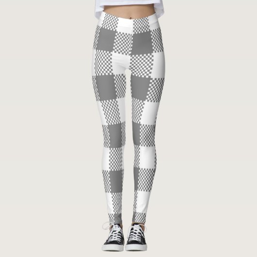 Black Buffalo Kariertes Muster Weihnachts-Leggings Leggings (Vorderseite)