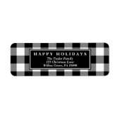 Black Buffalo Kariertes Muster Weihnachtskarte (Vorne)