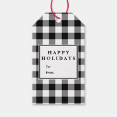 Black Buffalo Kariertes Muster Weihnachtsname Geschenkanhänger (Vorderseite)