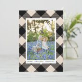 Black Buffalo Karo Kariert auf Creme Foto Urlaub (Stehend Vorderseite)