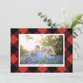 Black Buffalo Karo Kariert auf Red Foto Holiday (Stehend Vorderseite)