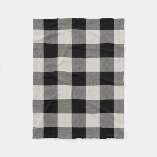 Black Buffalo Karo | Modernes Bauernhaus Fleecedecke (Vorderseite)