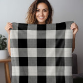 Black Buffalo Karo | Modernes Bauernhaus Fleecedecke