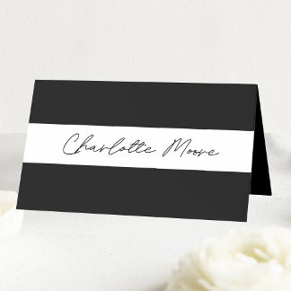 Black Bulk Handwrite Gastnamen Hochzeit Platzkarte