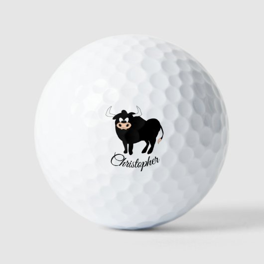 Black Bull Design Golfball (Vorderseite)