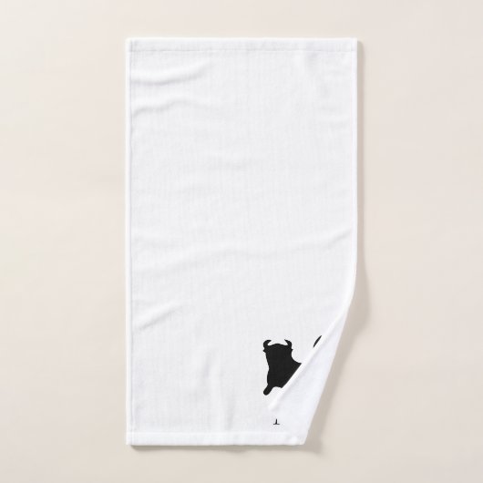 Black Bull Design Monogrammed Badhandtuch Set (Handtuch)