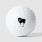 Black Bull Design Monogrammiert Golfball (Vorderseite)