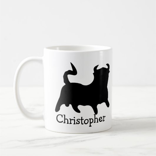 Black Bull Design Personalised Kaffeetasse (Links)