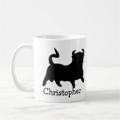 Black Bull Design Personalisiert Kaffeetasse (Links)