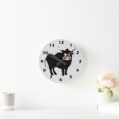 Black Bull Design Runde Wanduhr (Zuhause)