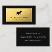 Black Bull - Imitate Gold Foil Business Card Visitenkarte (Vorne/Hinten)