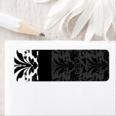 Black Bumble Bee Damask Address Labels - (Insitu)