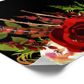 Black Burgundy Floral Boho Finden Sie hier Ihren T Poster (Ecke)