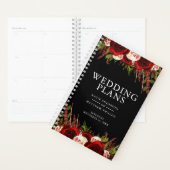 Black Burgundy Floral Boho Wedding Planer (Anzeige)