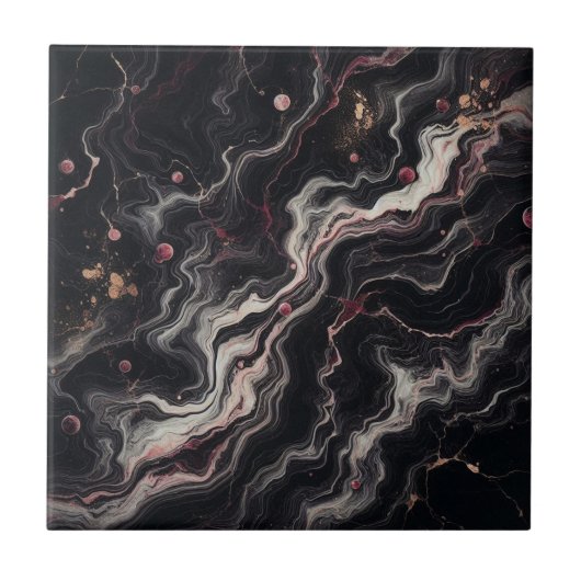 Black Burgundy Marble Luxus Stone für Elegant Fliese (Vorderseite)