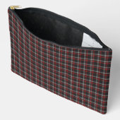 Black Burgundy Plaid Classic Pattern Zubehörtasche (Offen)