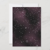 Black Burgundy Silver Stars Bridal Bachelorette Einladung (Rückseite)