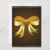 Black Burgundy und Gold Floral Moderne Boho Weddin Einladung (Rückseite)