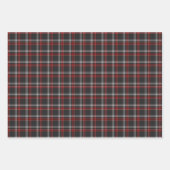 Black Burgundy White Plaid Classic Geschenkpapier Set (Vorderseite)