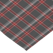 Black Burgundy White Plaid Classic Table Runner Kurzer Tischläufer (Ecke)