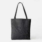 Black Burlap Modern Abstrakt Paint Tasche (Rückseite)