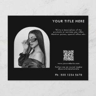 Black Business Beauty Hair Nail Makeup Salon Foto Flyer