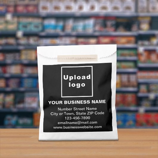 Black Business Brand auf Papiertüte Geschenktütchen