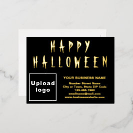 Black Business Brand zu Halloween Folien Feiertagspostkarte