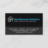 Black Business Card des Smart Zuhause Technikers Visitenkarte (Vorderseite)