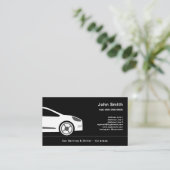 Black Business Card für Auto Sales oder Car Driver Visitenkarte (Stehend Vorderseite)