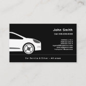 Black Business Card für Auto Sales oder Car Driver Visitenkarte (Vorderseite)