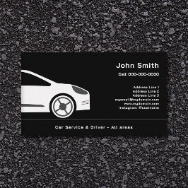 Black Business Card für Auto Sales oder Car Driver Visitenkarte