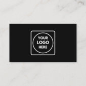 Black Business Card | Kundenspezifische Minimal fü Visitenkarte (Rückseite)
